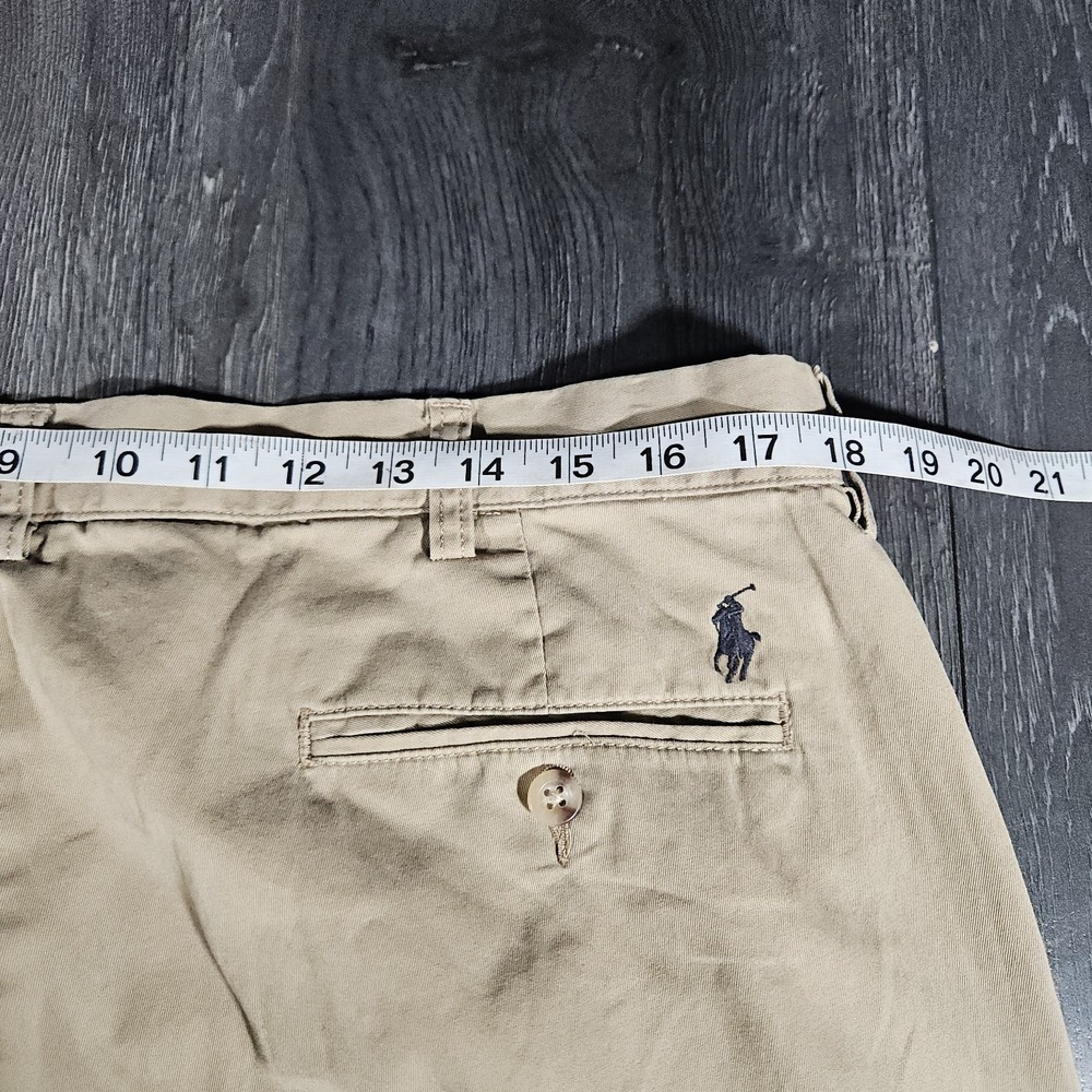VTG Polo Ralph Lauren Suffield Pant Men 38x31 Khaki Chino Pony Preppy City Y2K - Picture 8 of 10